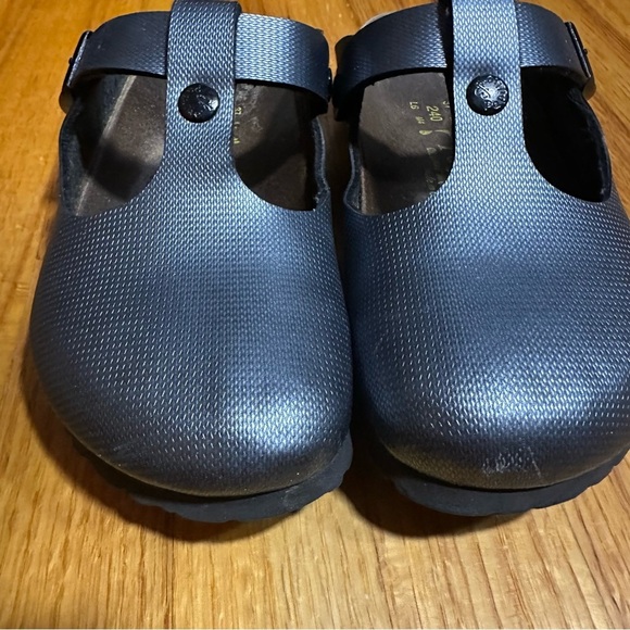 Birkenstock Womens Papillio Bern Clogs Metallic Gray Birko Flor Size 37 US L6 - Picture 1 of 15